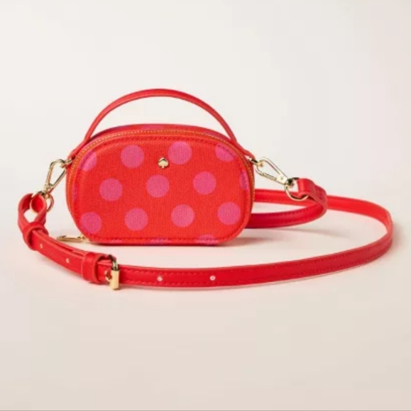 NWT Kate Spade Polka Dot Mini Crossbody Bag In Pink Red Target Collaboration